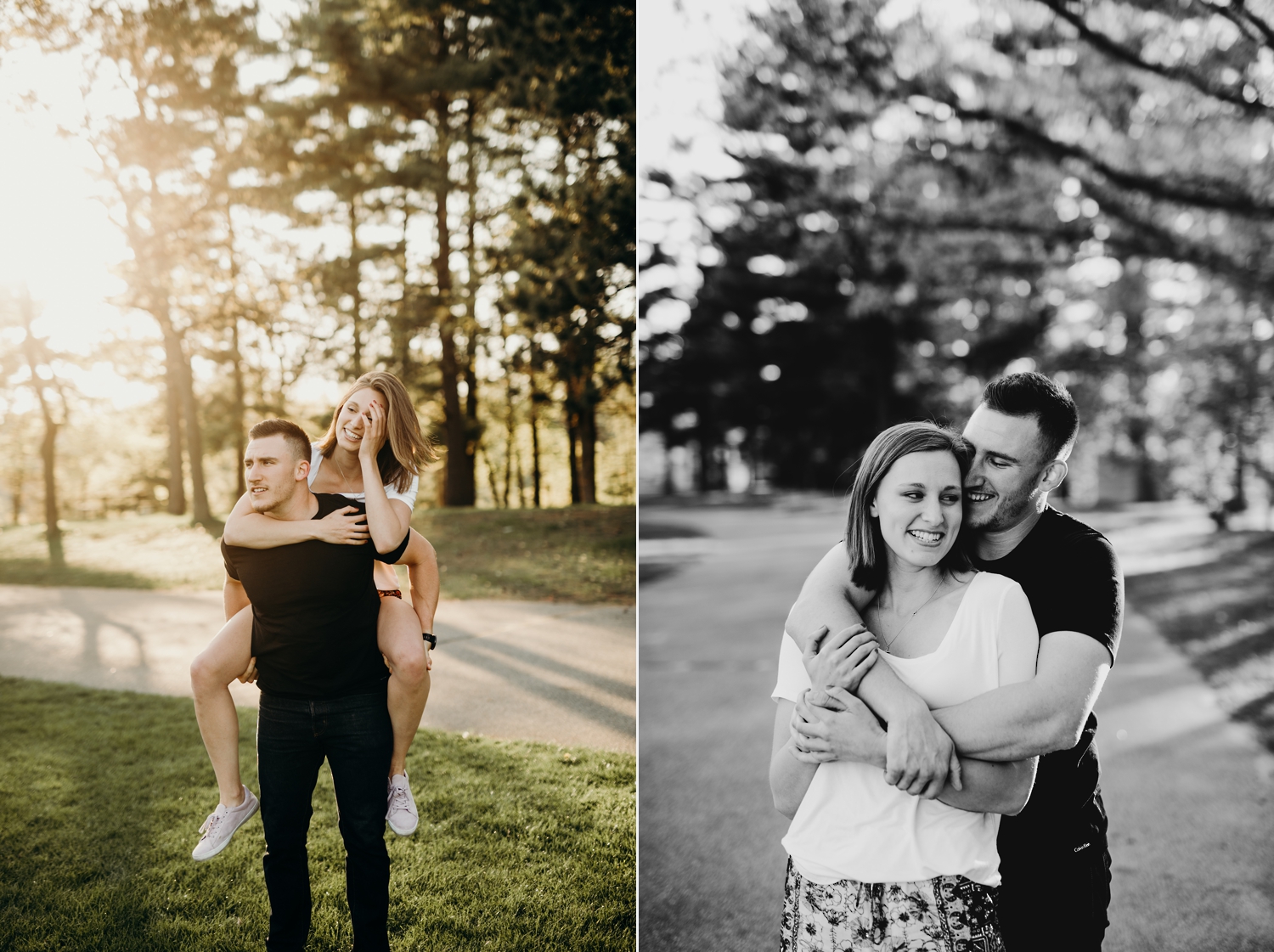 Sunny Spring Engagement Photos in Eau Claire Wisconsin Tom Thornton Photography
