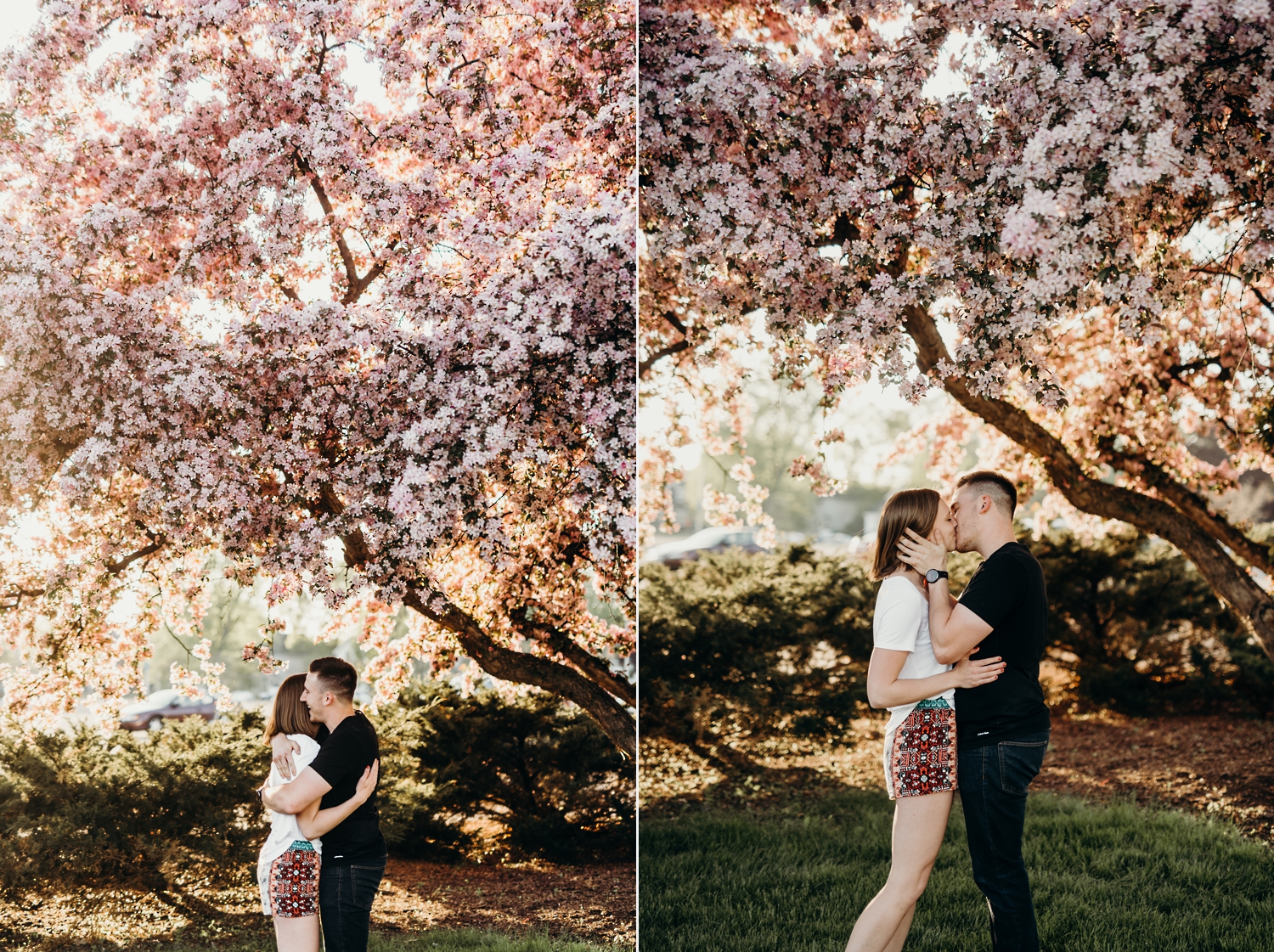 Sunny Spring Engagement Photos in Eau Claire Wisconsin Tom Thornton Photography