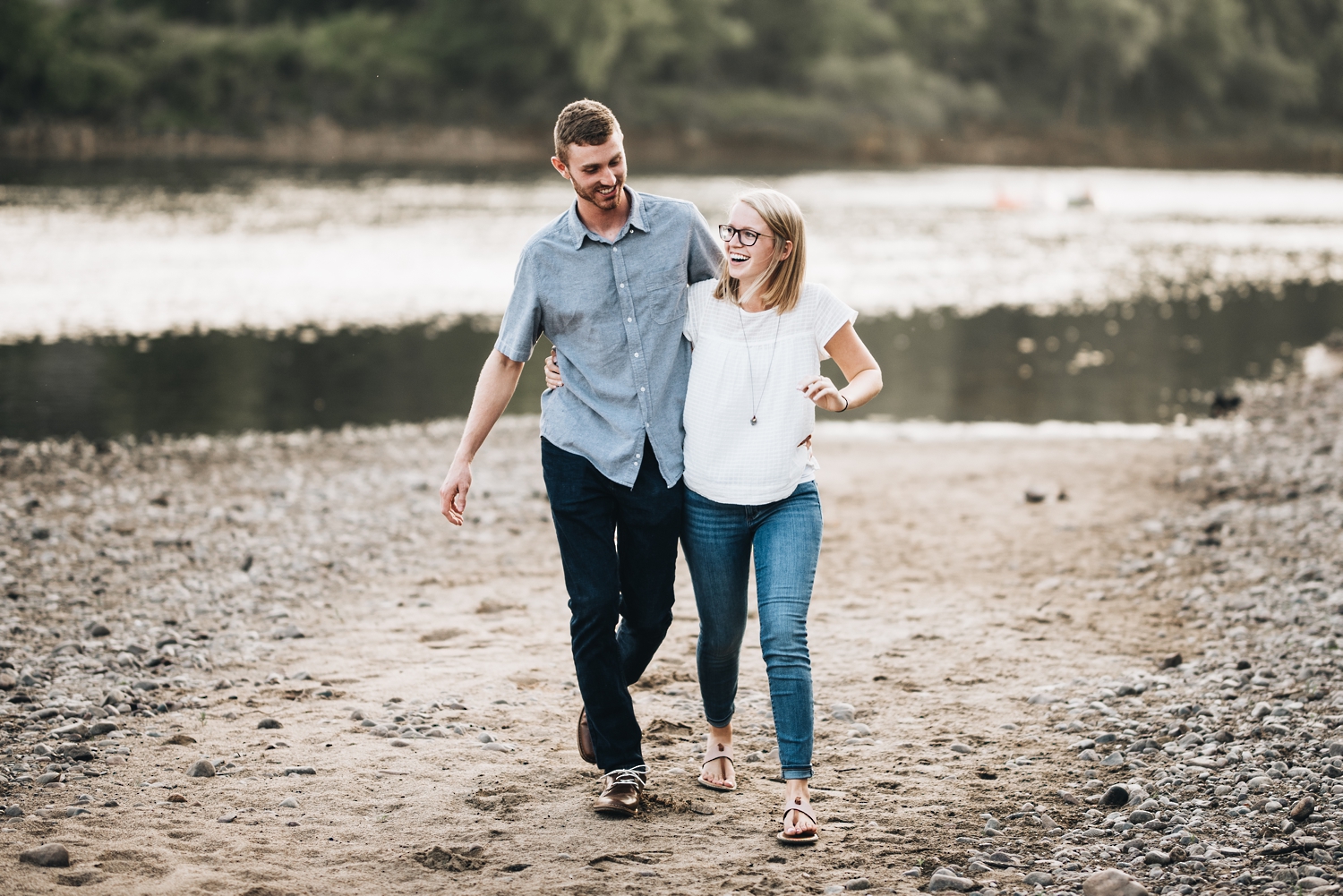 Fun Summer engagement photos in Eau Claire Wisconsin tom thornton photography