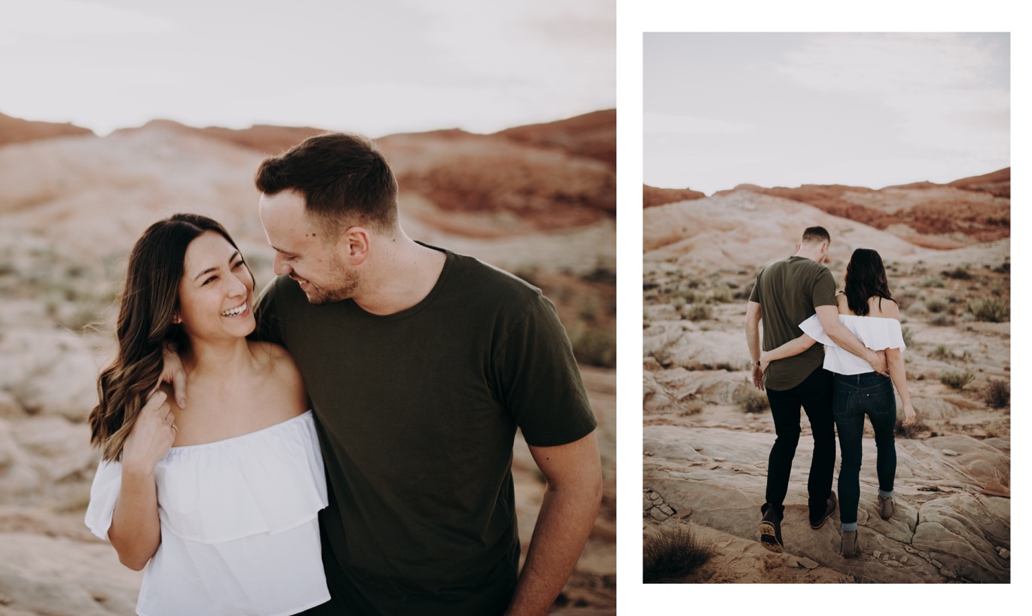 Sunset Engagement photos in Valley of Fire State Park near Las Vegas Nevada