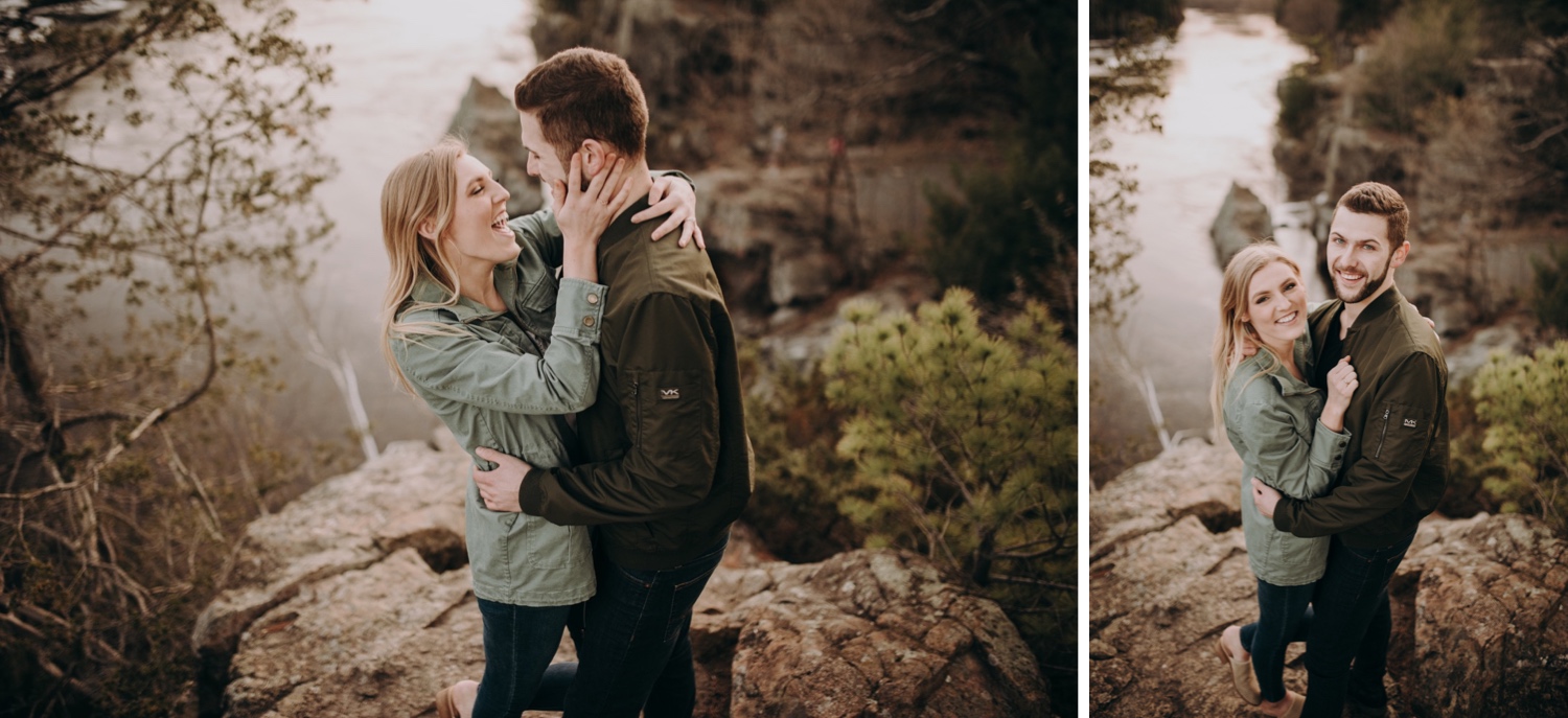 Taylors falls engagement session at interstate state park. 