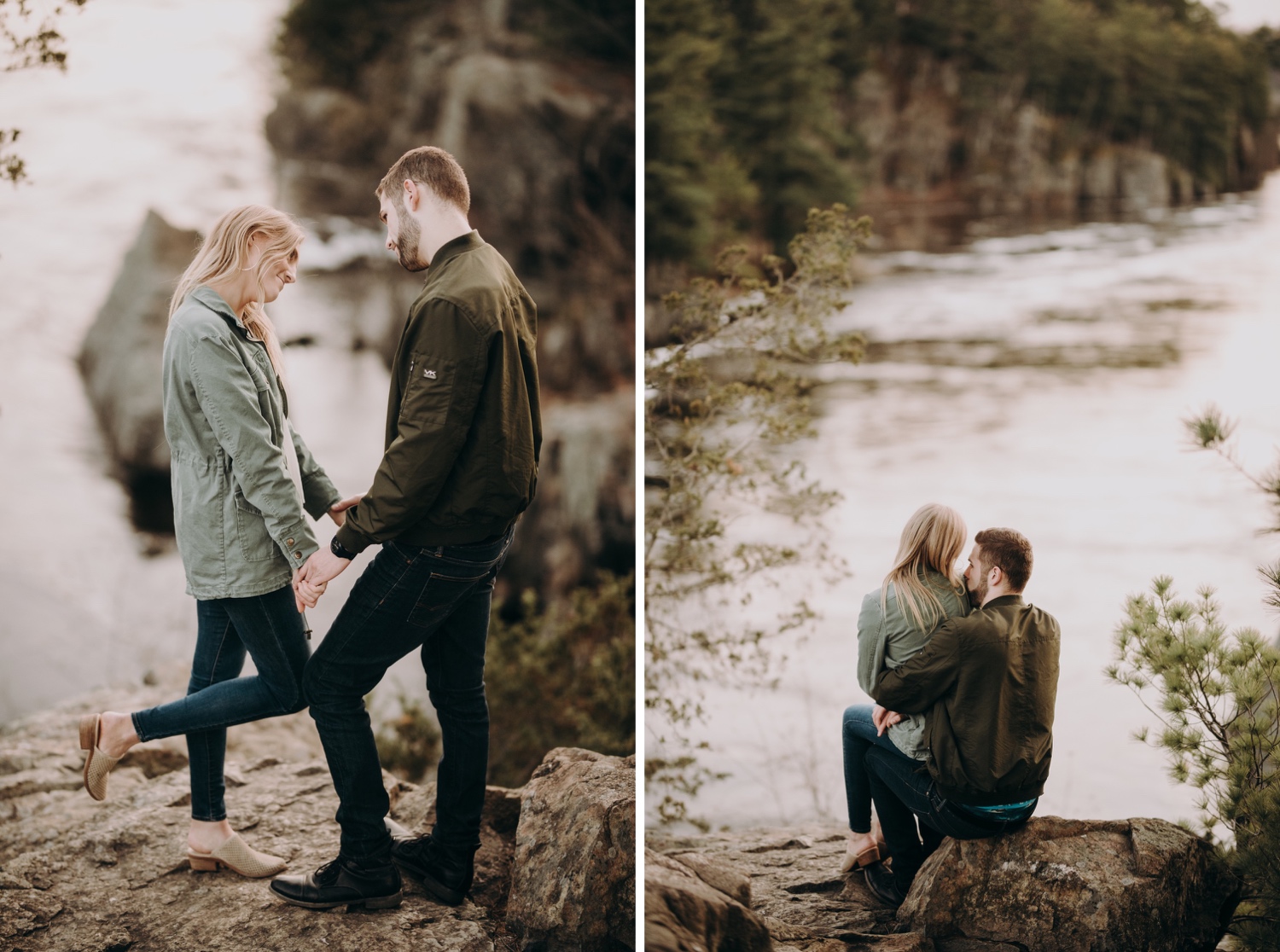 Taylors falls engagement session at interstate state park.