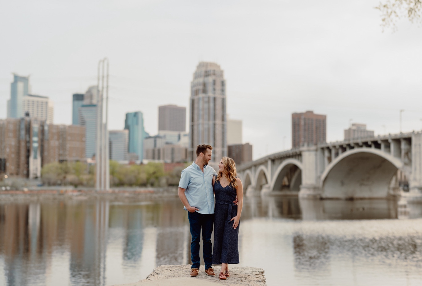 Northeast Minneapolis Engagement photos at St.Anthony Main