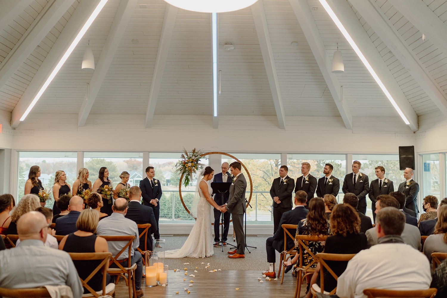 Royal Golf club indoor wedding ceremony photos. Lake Elmo, Minnesota. 