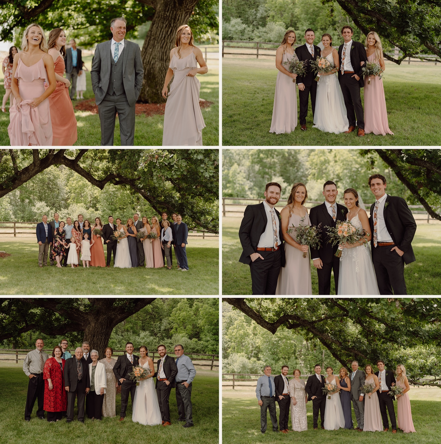 summery family photos at Mayowood Stone barn wedding. 