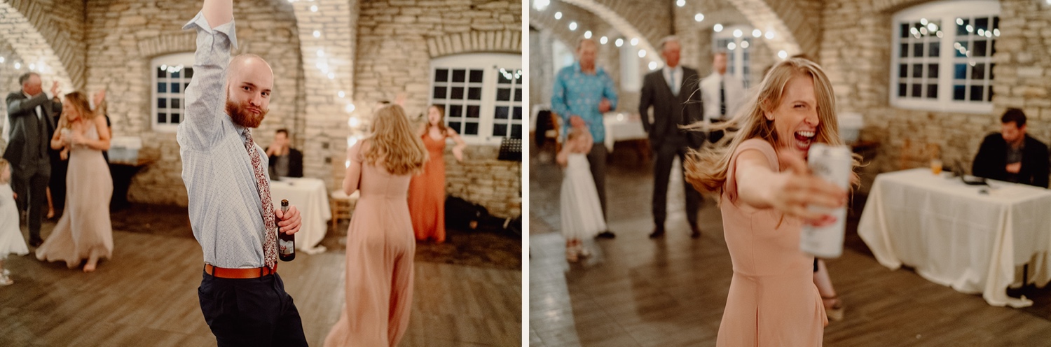 Minnesota wedding photographer. Mayowood Stone Barn wedding reception photos. 