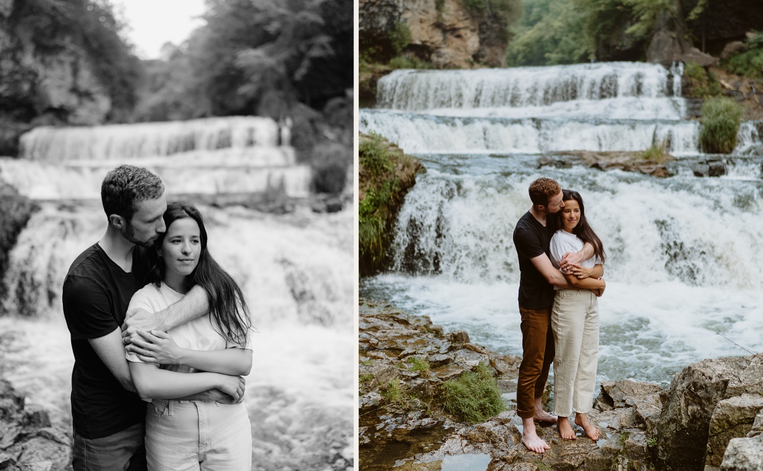 Summer photos of a couple for their anniversary at Willow River state park.