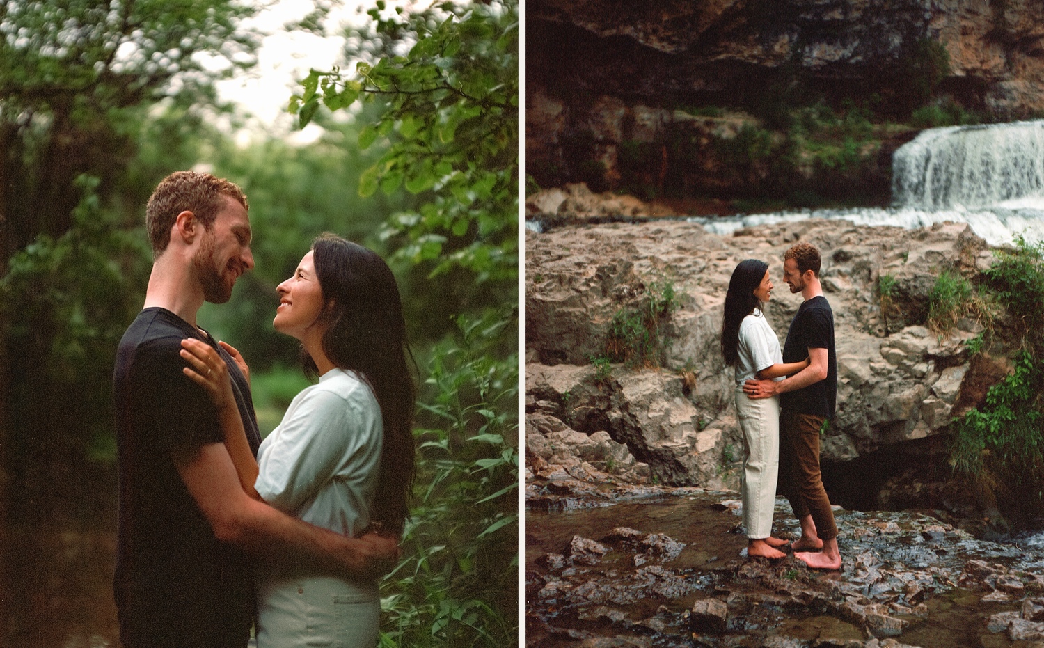 Mamiya Rb67 photos on portra 400. Couples photos on film at Willow River state park.