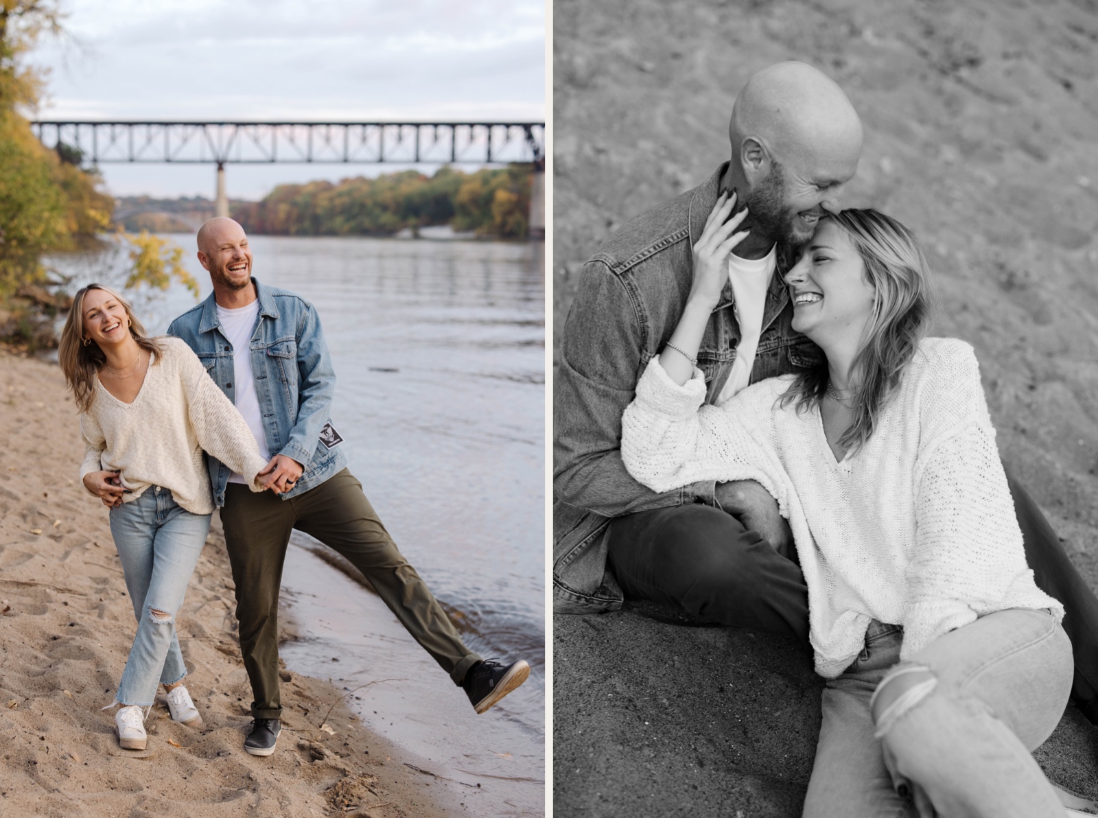 Earth-toned engagement session outfit ideas. 