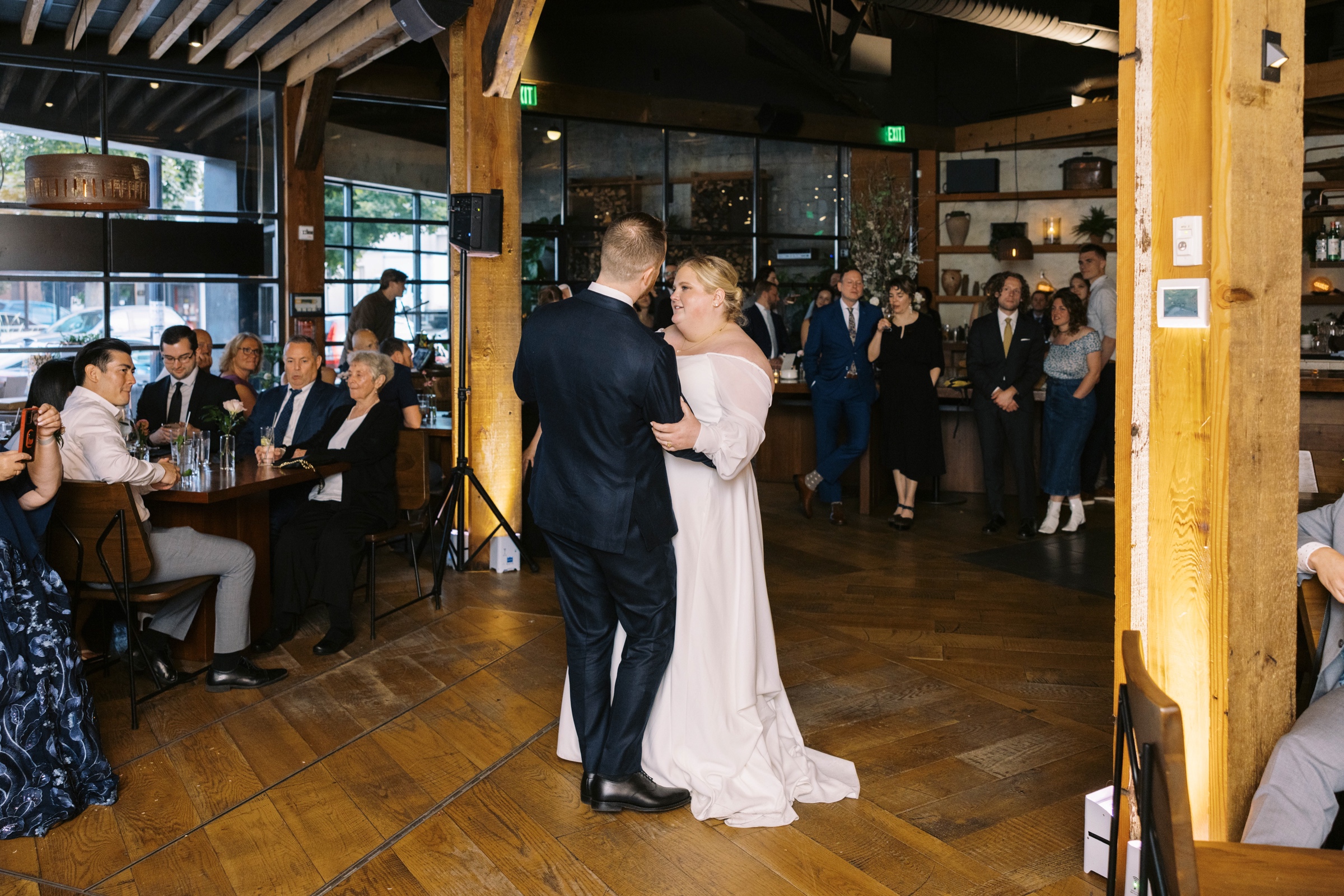 Intimate Wedding dance at Young Joni Minnesota pizza resturaunt